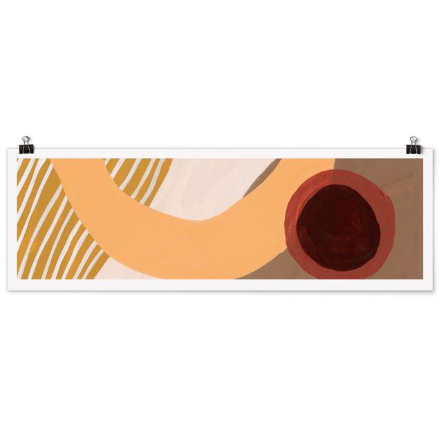 Poster abstrait Desert Sun