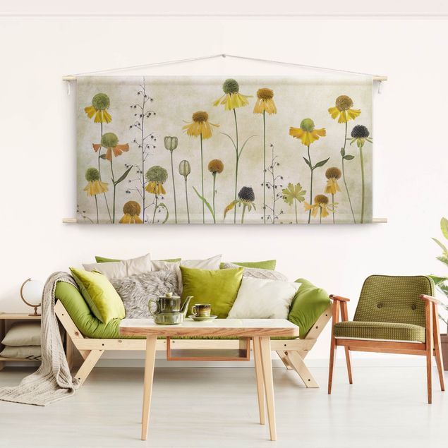 Tenture murale moderne Delicate Helenium Flowers