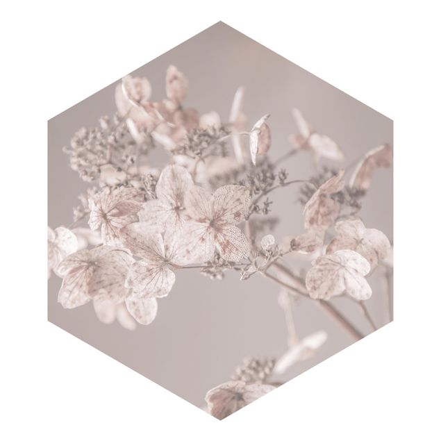 Papier peint panoramique Delicate White Hydrangea