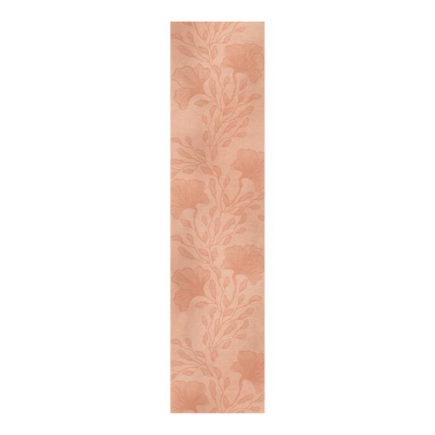 Panneaux coulissants avec fleurs Branches délicates en or rosé