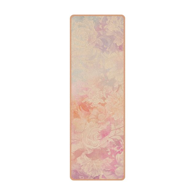 Tapis de yoga - Delicate Blossom Dream In Pastel