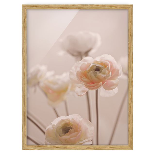 Tableau fleurs Délicat bouquet de fleurs rose pâle