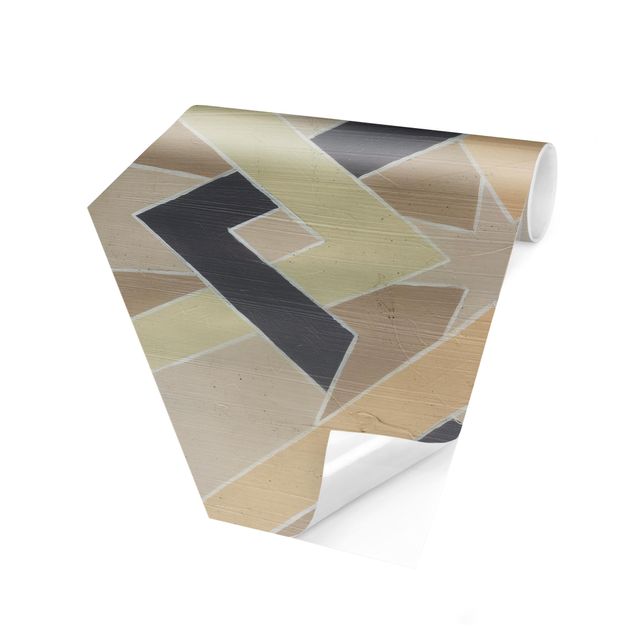 Papiers peintspanoramique hexagonal Délicat motif oriental de diamants