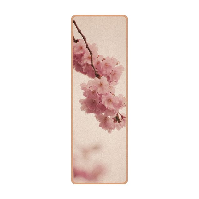 Tapis de yoga - Pale Pink Spring Flower With Bokeh