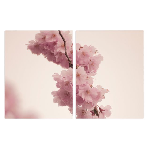 Cache plaques de cuisson - Pale Pink Spring Flower With Bokeh