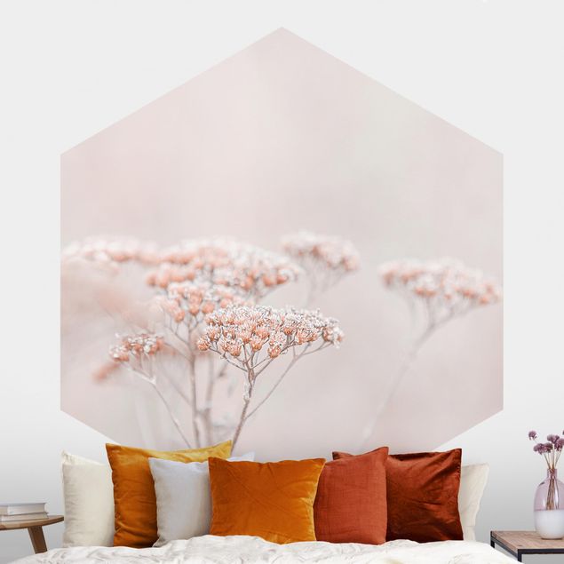 Tapisserie moderne Pale Pink Wild Flowers