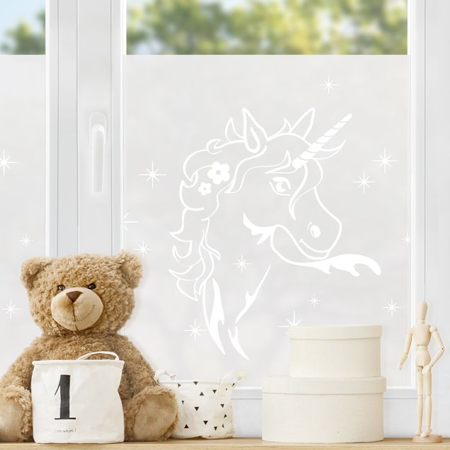 Stickers fenêtre animaux Magical Unicorn II