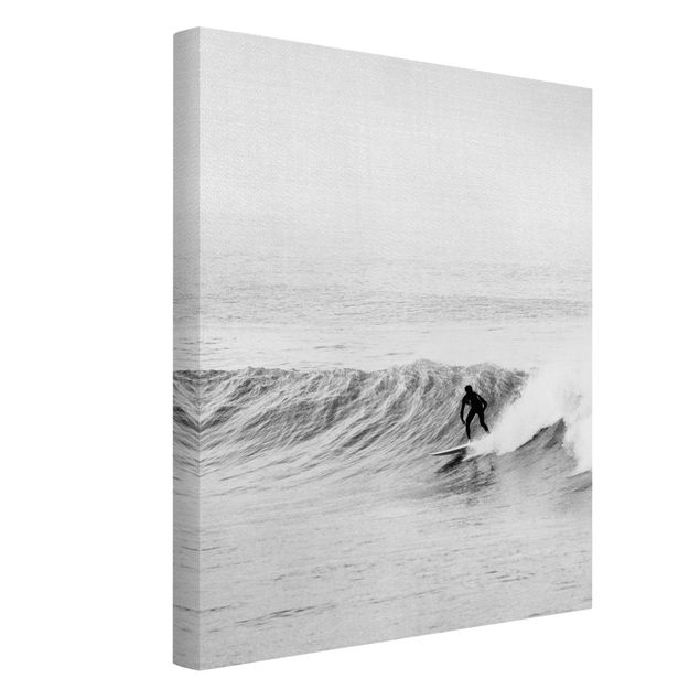 Tableaux sur toile en noir et blanc Time To Surf