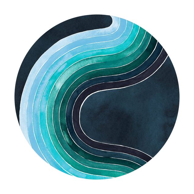 Tapis en vinyle rond|Current Of Time