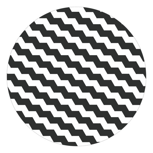 Papier peint à motifs Motif géométrique en zigzag noir et blanc