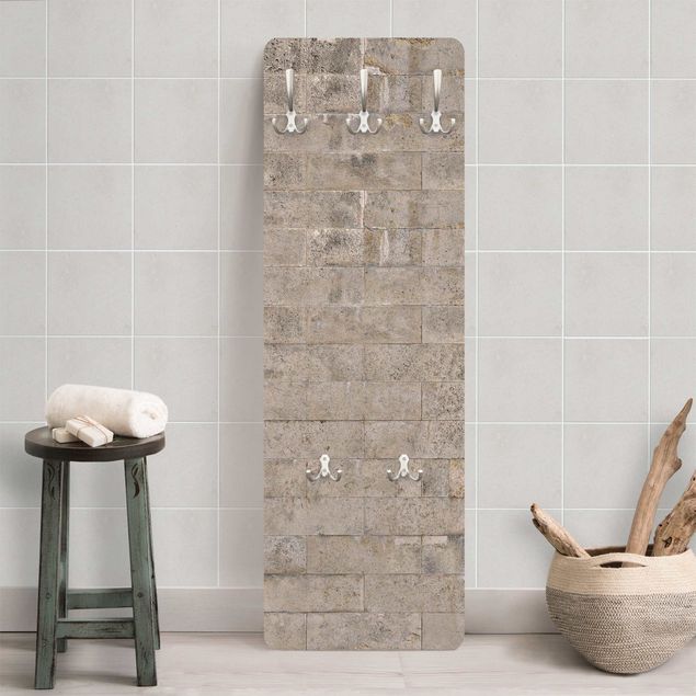 Porte-manteaux muraux avec dessins Brick Wallpaper Concrete